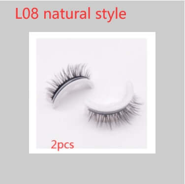 Reusable 3D Mink Lashes Natural False Eyelashes Self Adhesive Fake Glue Free Makeup Eyelash Extension Silk