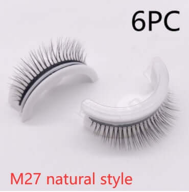 Reusable 3D Mink Lashes Natural False Eyelashes Self Adhesive Fake Glue Free Makeup Eyelash Extension Silk