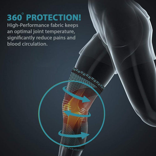 Knitted sports knee pads for knee support and protection