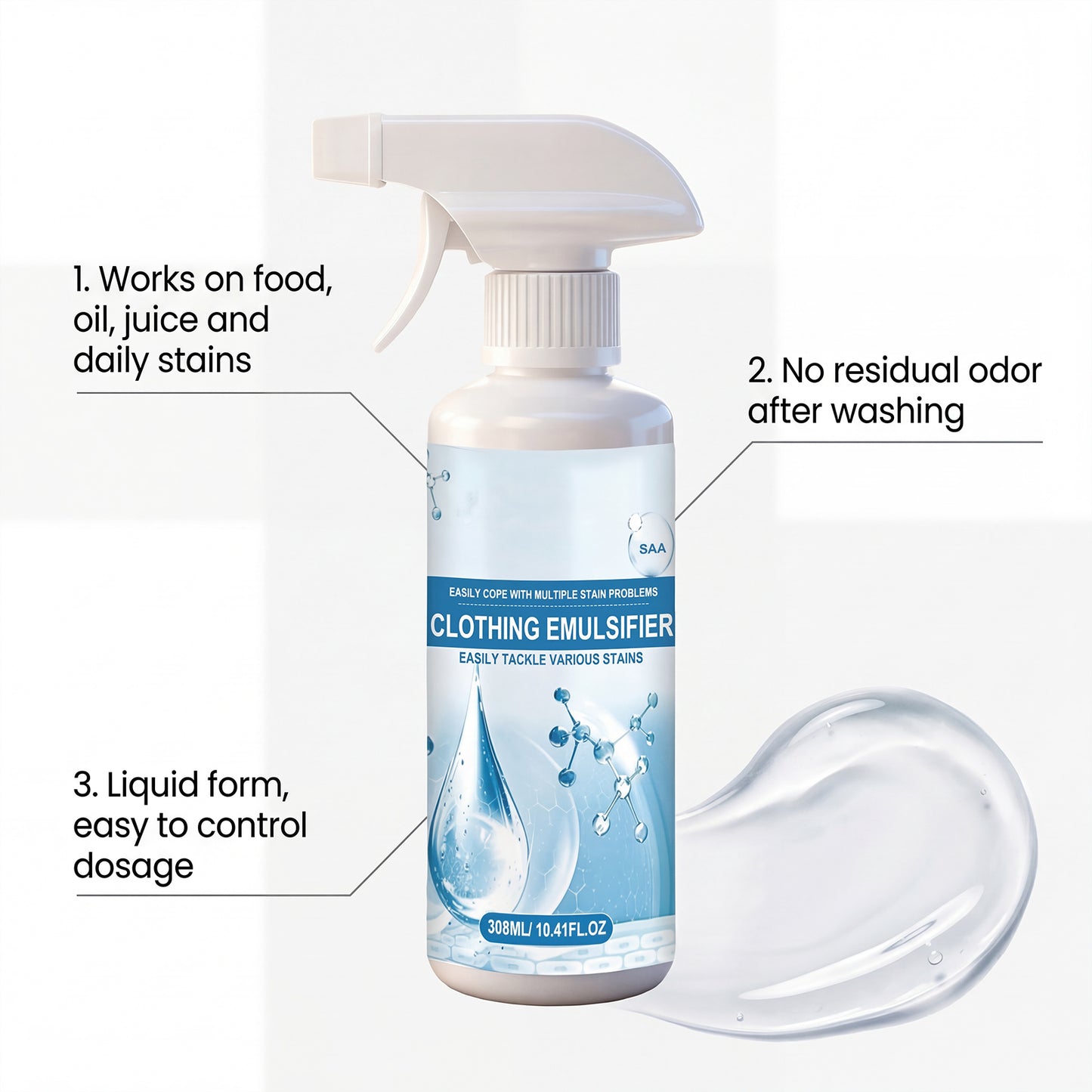 Clothing Emulsifier Stain Remover Spray