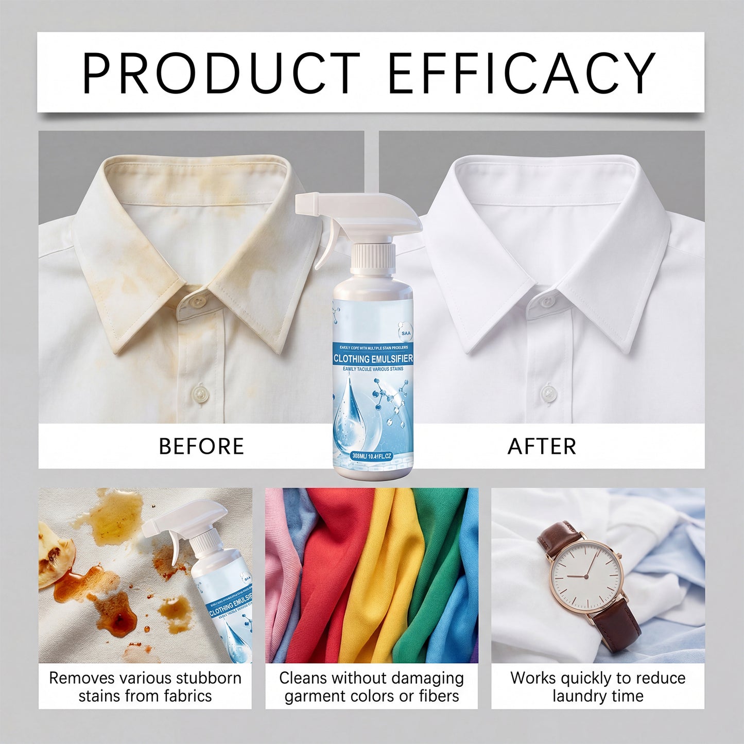 Clothing Emulsifier Stain Remover Spray