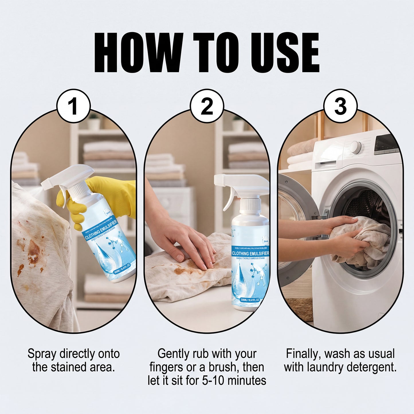 Clothing Emulsifier Stain Remover Spray