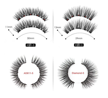 Natural Long Lasting Magnetic Liquid Eyeliner &amp; Magnetic False Eyelashes &amp; Tweezer Set Make up Set