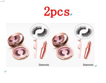 Natural Long Lasting Magnetic Liquid Eyeliner &amp; Magnetic False Eyelashes &amp; Tweezer Set Make up Set