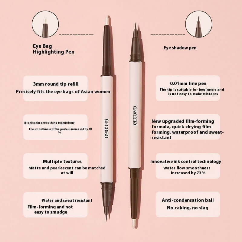 Stereoscopic Star Eyes Double Headed Silkworm Pen