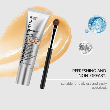 Gentle Skin Care Eye Tightener Cream with brush, suitable for daily use, refreshing and non-greasy formula.