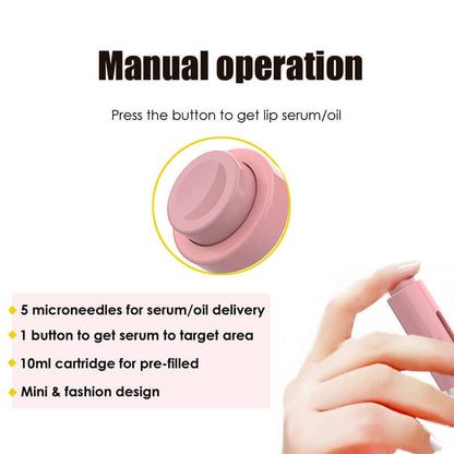 3 In 1 Lip Care Roller Needle Roller Lip Roller Beard Growth Roller Beard Hair Growth Roller Beard Treatment &amp; Serum Applicant