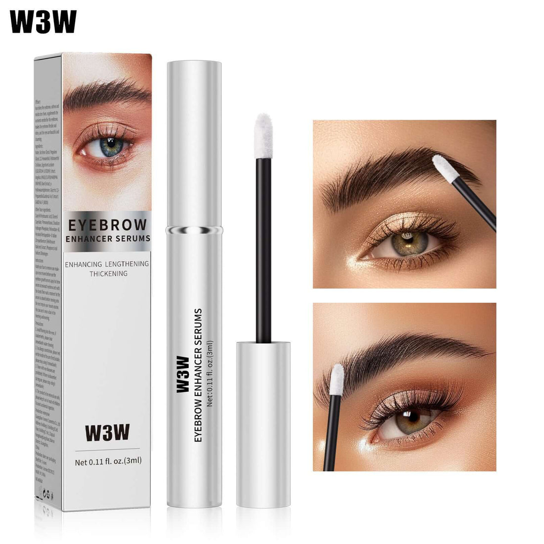 Eyebrow Growth Serum EyeLash Growth Serum 3 Pack  Advanced Formula To Boost Longer, Fuller &amp; Thicker Looking Brows 3mL Tube