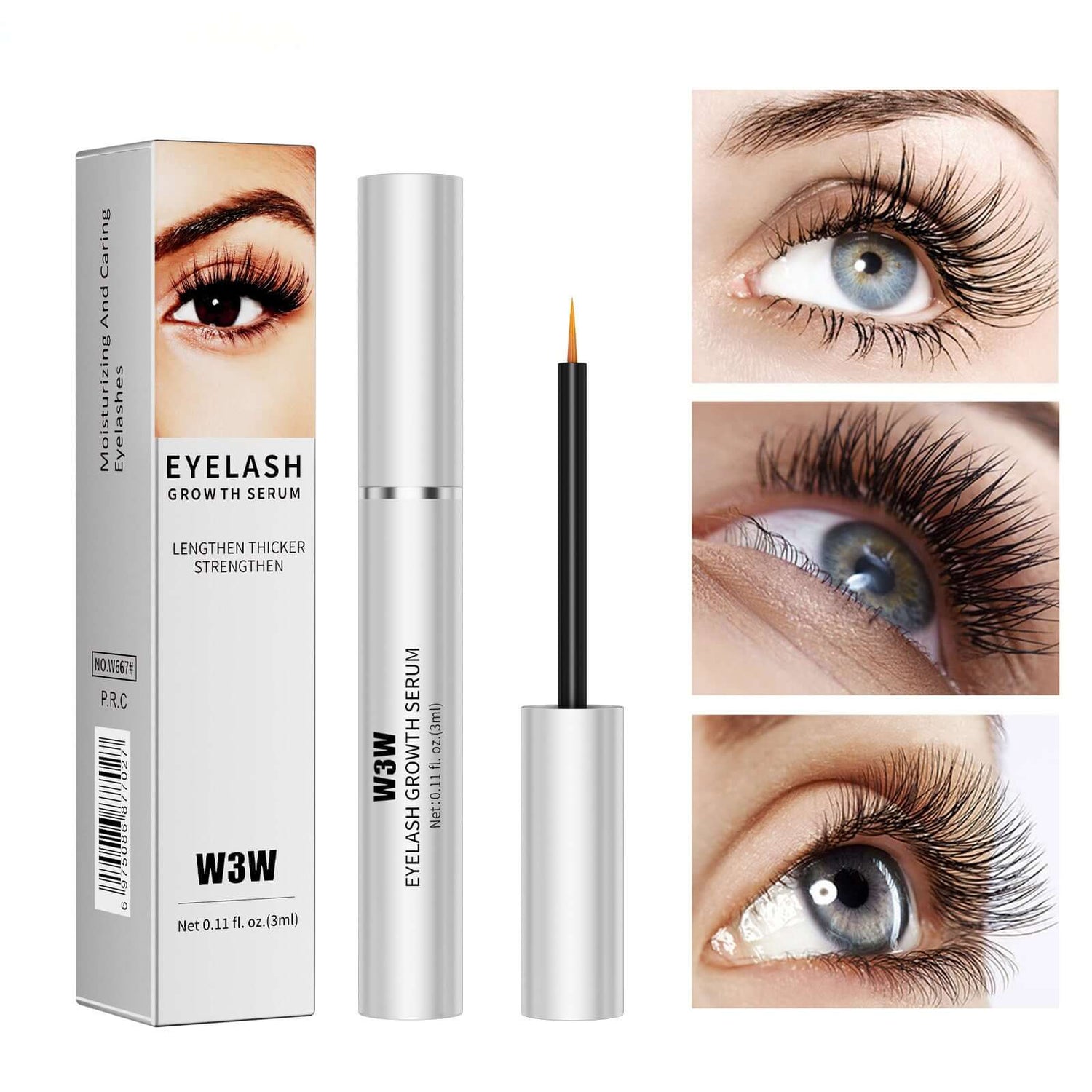 Eyebrow Growth Serum EyeLash Growth Serum 3 Pack  Advanced Formula To Boost Longer, Fuller &amp; Thicker Looking Brows 3mL Tube