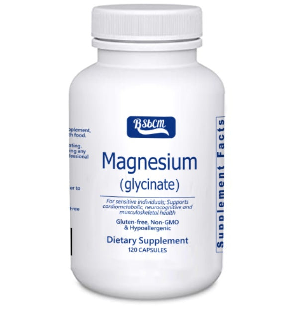 Encapsulations Magnesium Glycinate 120 – Stress, Sleep &amp; Heart Support Capsules