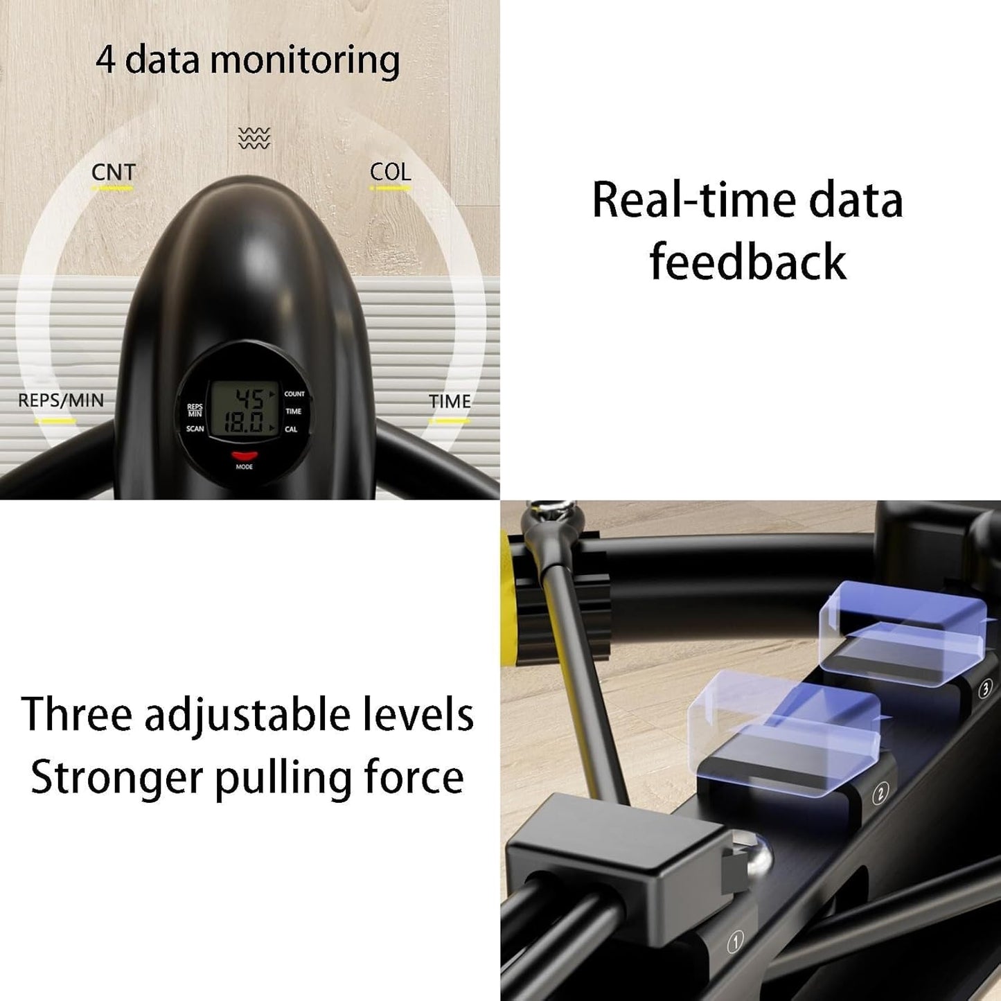 Dragonfly Machine for crucial Muscles Training, Multifunctional Rowing Machine with 90 Expansion Angle, Three Levels Adjustable