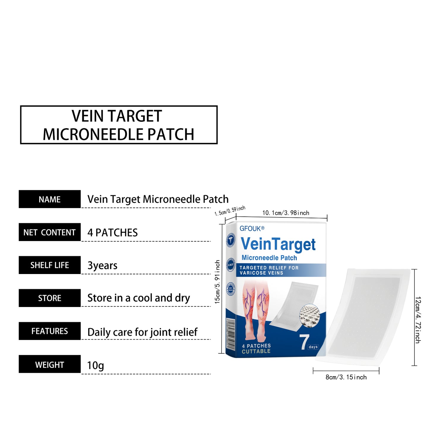 VeinTarget Microneedle Patch